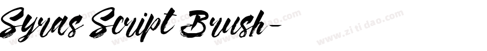 Syras Script Brush字体转换